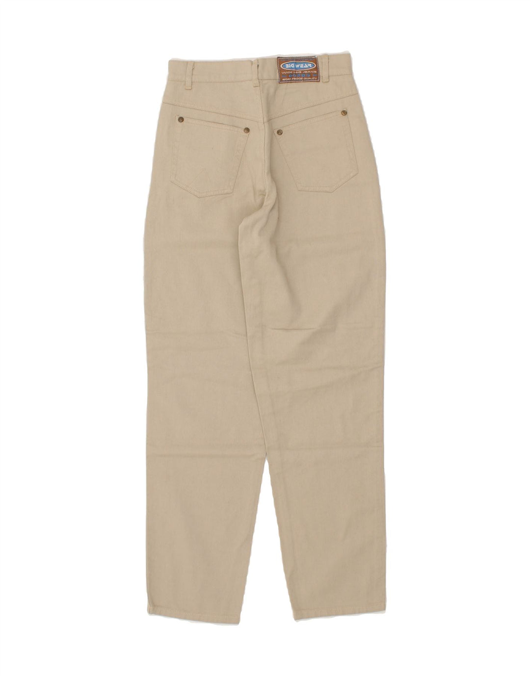 VINTAGE Womens Tapered Casual Trousers W27 L30 Beige Vintage Vintage and Second-Hand Vintage from Messina Hembry 