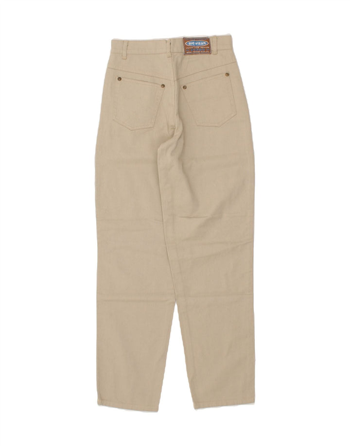 VINTAGE Womens Tapered Casual Trousers W27 L30 Beige Vintage Vintage and Second-Hand Vintage from Messina Hembry 