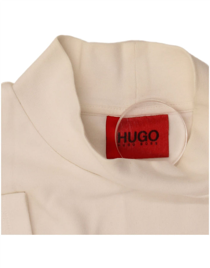 Camiseta masculina Hugo Boss Top médio algodão branco
