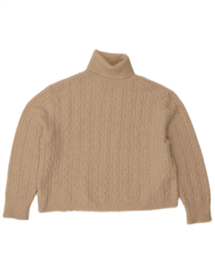 Suéter Zara Girls com gola redonda 11-12 anos poliéster bege