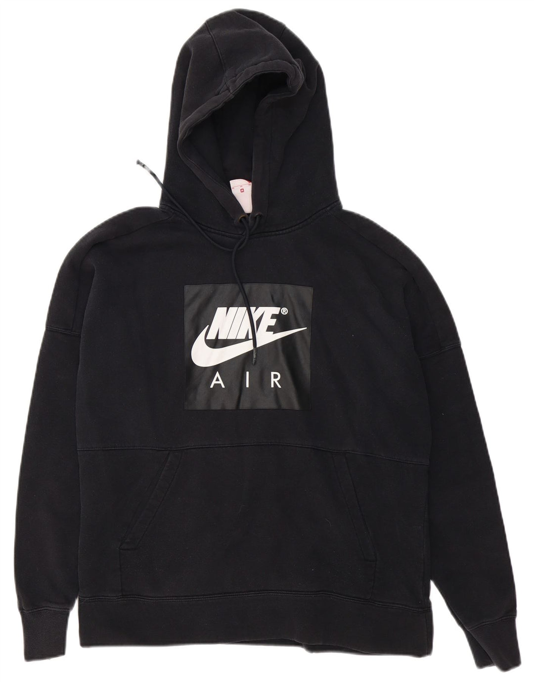 Nike masculino gráfico moletom com capuz médio algodão preto