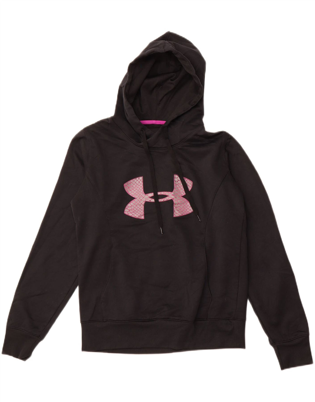 UNDER ARMOUR Suéter feminino com capuz gráfico Cold Gear Reino Unido 14 médio preto