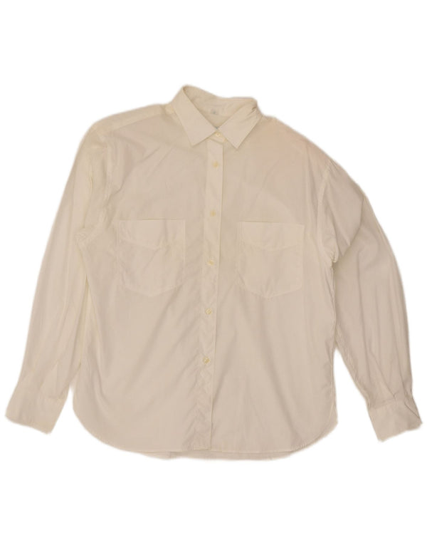 Camisa feminina Balloon UK 14 médio algodão branco