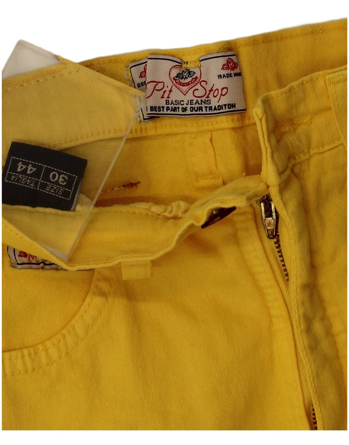 Pit Stop Calça feminina casual cintura alta IT 44 Médio W24 L28 Amarelo