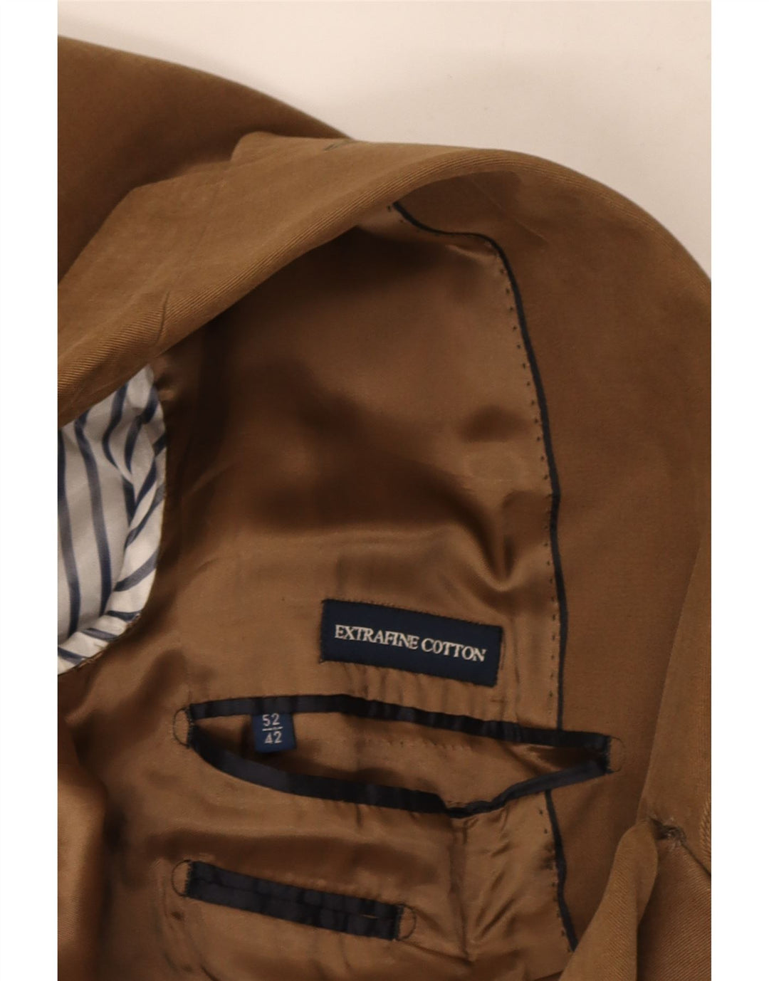 Jaqueta blazer masculina Massimo Dutti com 3 botões EU 52 grande algodão bege