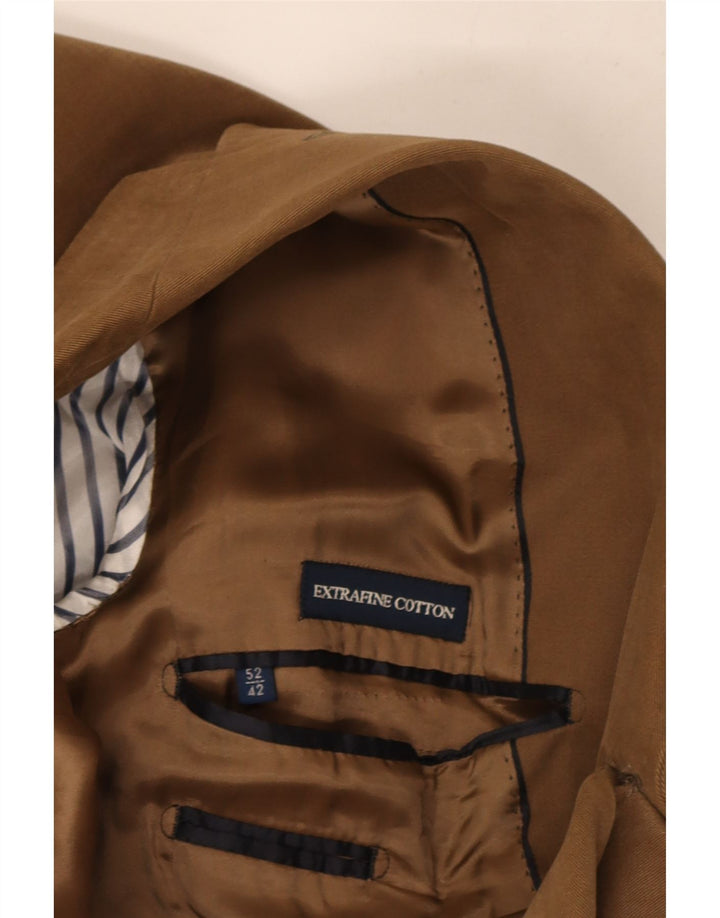 Jaqueta blazer masculina Massimo Dutti com 3 botões EU 52 grande algodão bege