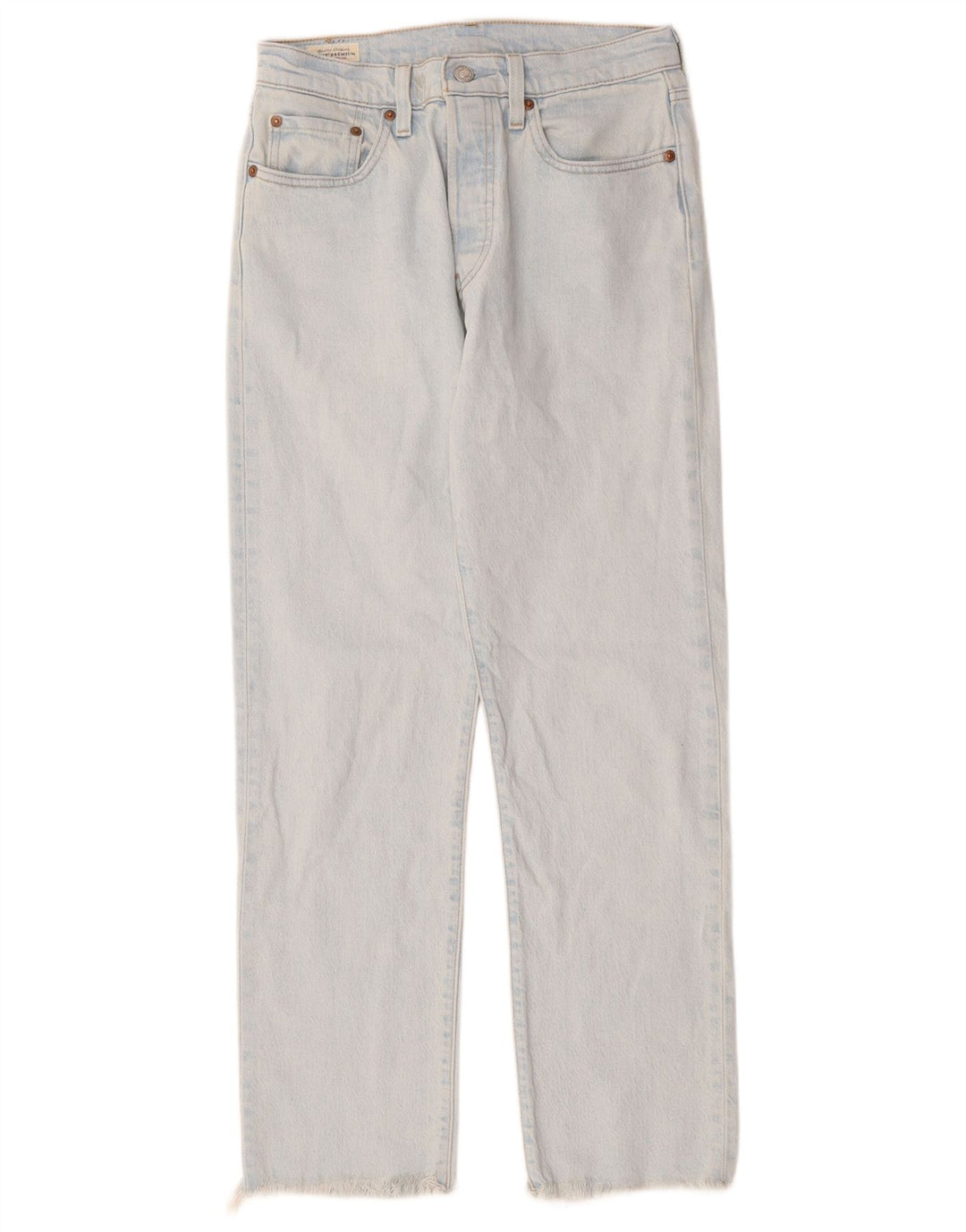 Calça jeans feminina Levi's 501 Straight W27 L28 azul algodão