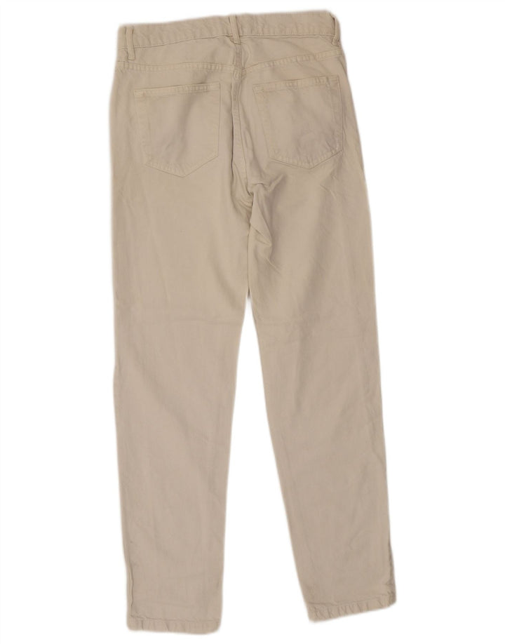 Zara Mens Slim Jeans EU 38 Pequeno W30 L30 Algodão Branco