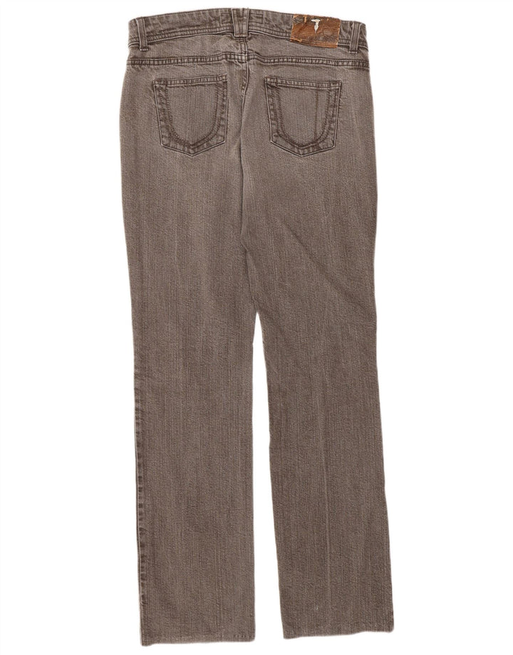 Jeans retos femininos Trussardi W28 L30 algodão marrom