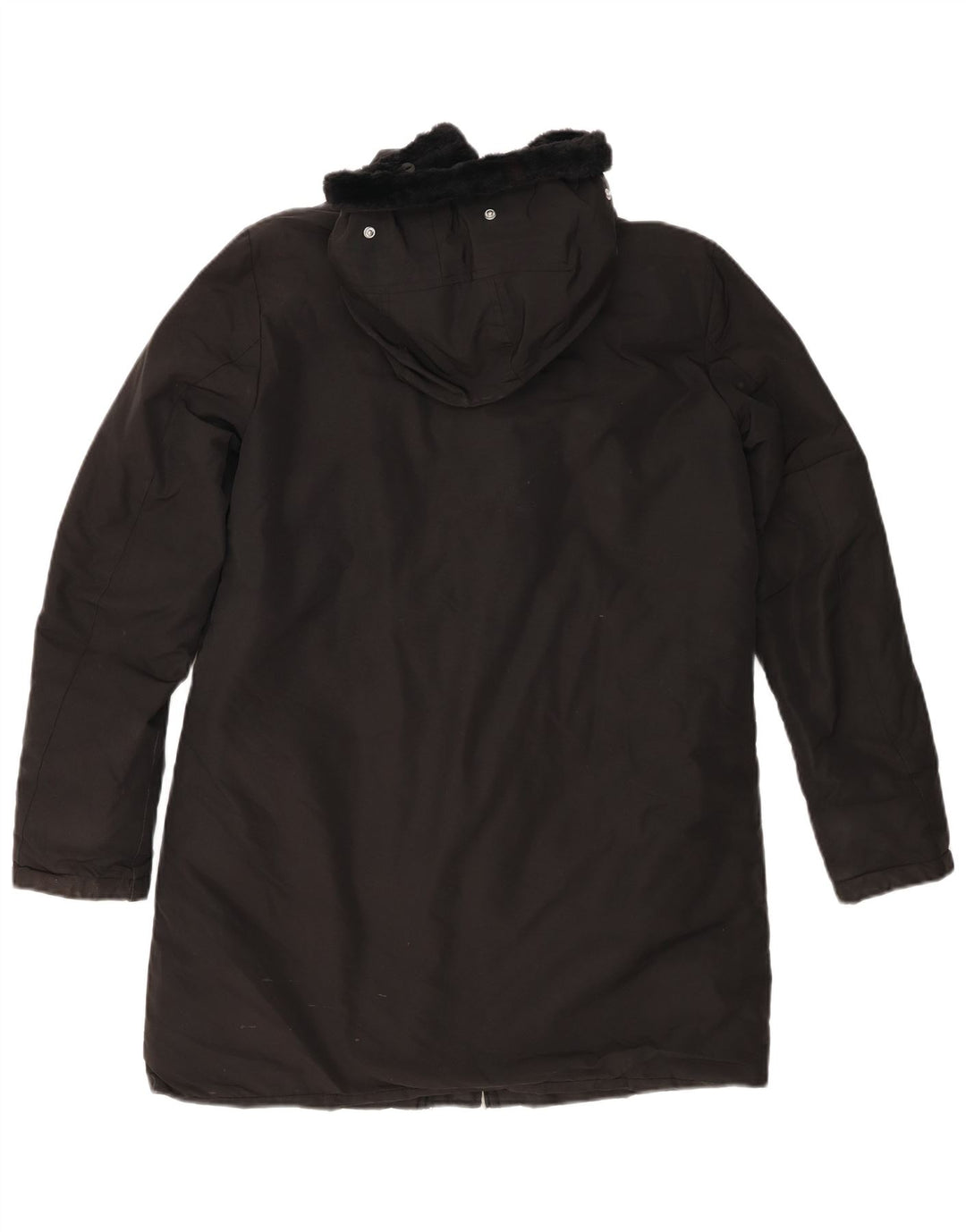 Casaco corta-vento feminino com capuz Zara Reino Unido 10 pequeno preto