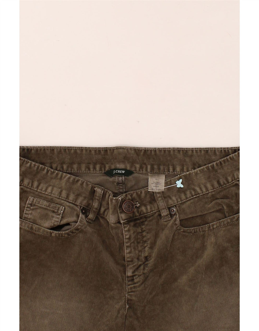 J. CREW Womens Slim Corduroy Trousers W28 L27 Brown Cotton Vintage J. Crew and Second-Hand J. Crew from Messina Hembry 