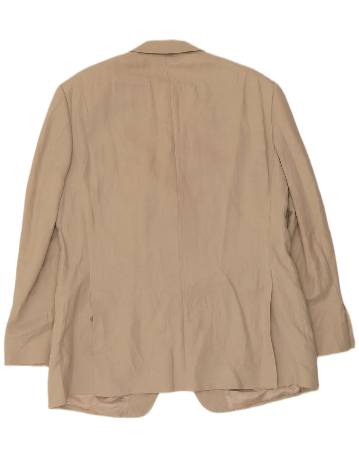 Jaqueta blazer masculina de 2 botões MARKS & SPENCER Reino Unido 42 grande seda bege