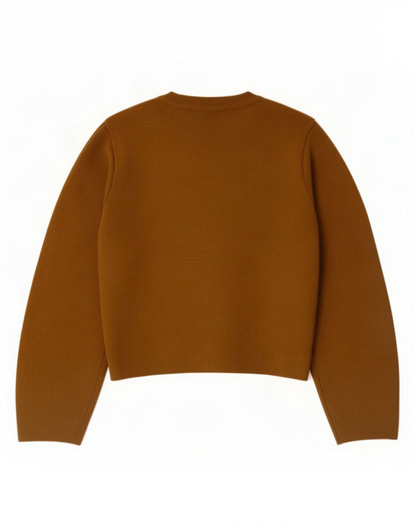 Suéter cardigã feminino Zara Reino Unido 14 viscose bege médio
