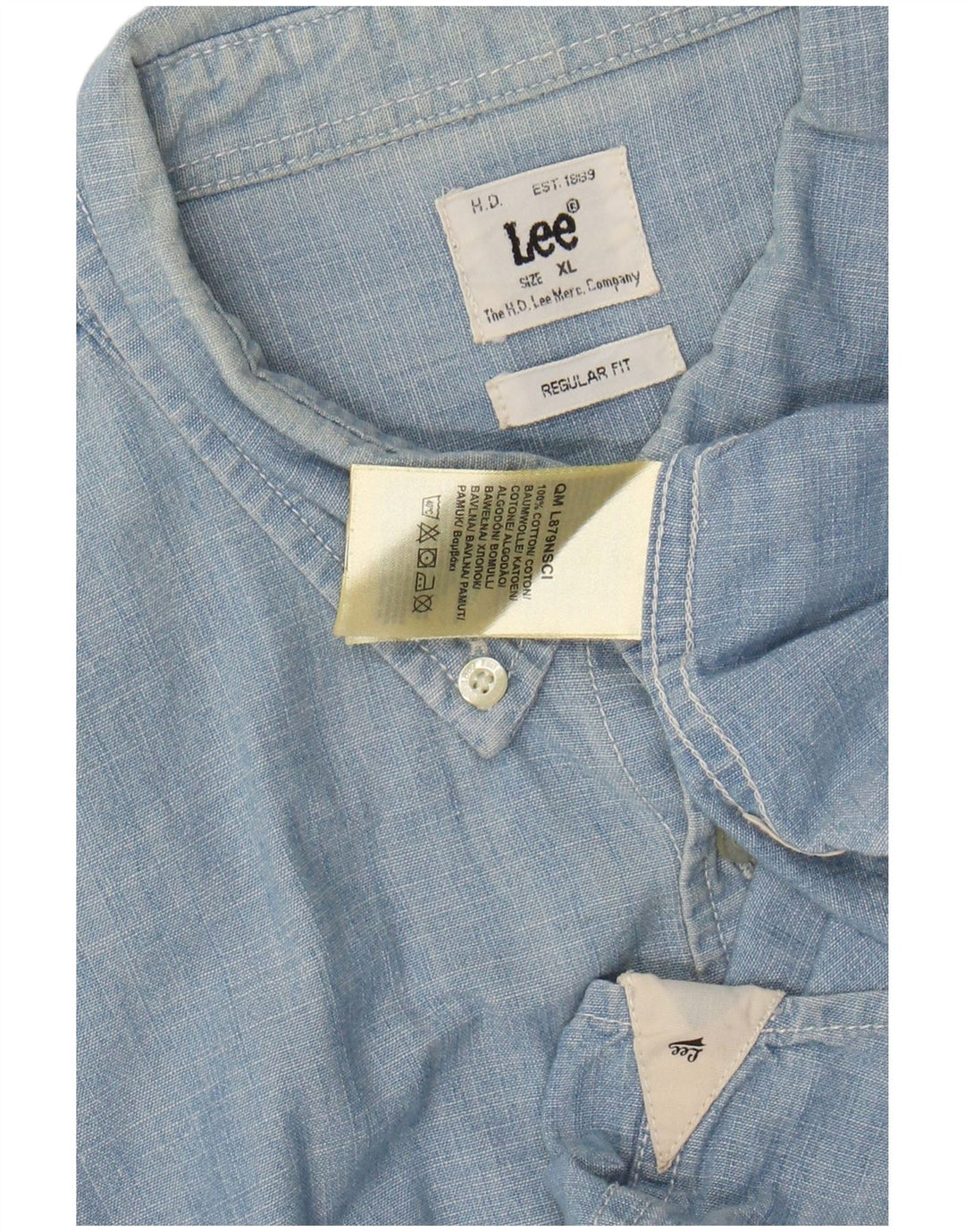 Camisa masculina LEE Regular Fit XL algodão azul