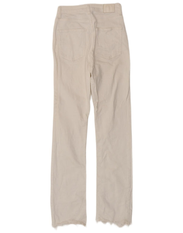Zara Jeans Slim Feminino EU 36 XS W26 L32 Algodão Branco