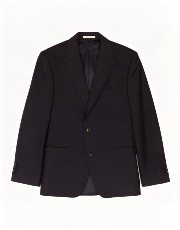 Jaqueta blazer masculina de 2 botões Marks & Spencer Reino Unido 38 lã azul marinho médio
