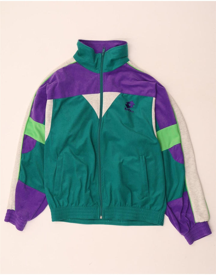 Lotto Mens Full Tracksuit Poliéster Colorblock Verde Médio
