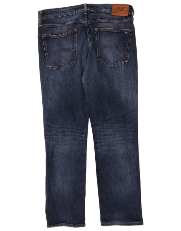 Jeans retos masculinos Tommy Hilfiger W36 L30 algodão azul