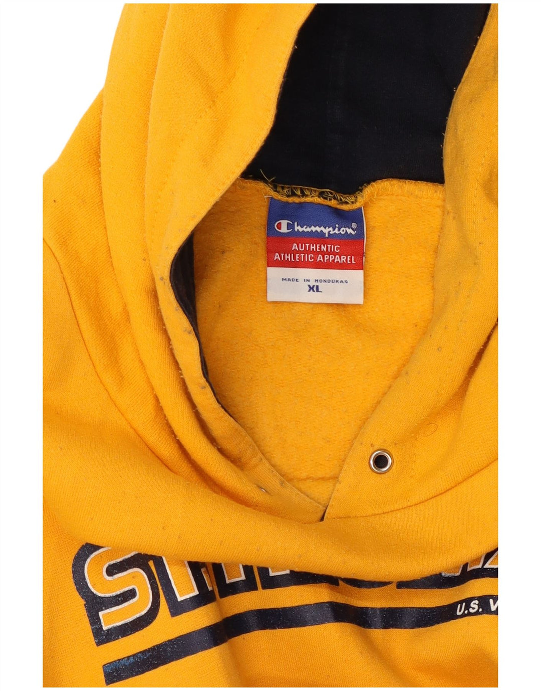 Jumper com capuz gráfico masculino Champion XL amarelo colorblock