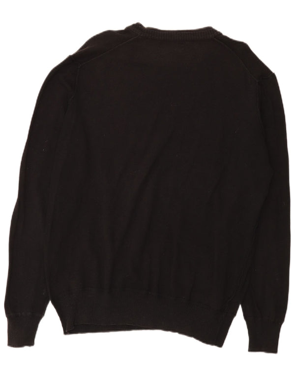 Zara Suéter masculino com gola canoa XL algodão preto