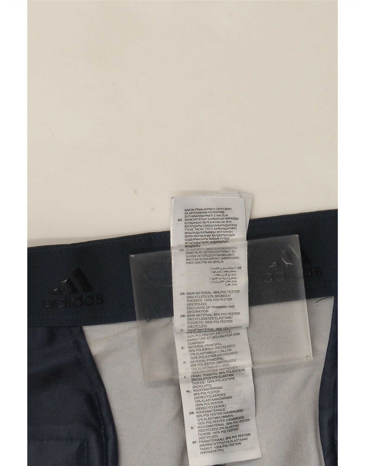 Adidas Mens Chino Shorts W36 Grande Poliéster Manchado Azul Marinho