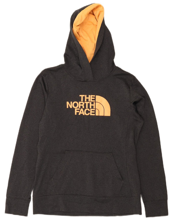 Jumper com capuz gráfico feminino The North Face UK 12 poliéster cinza médio