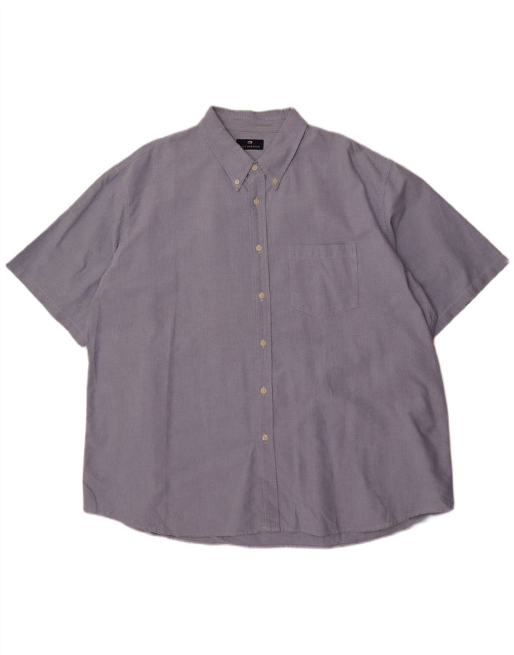 Camisa masculina de manga curta Marks & Spencer 2XL algodão azul