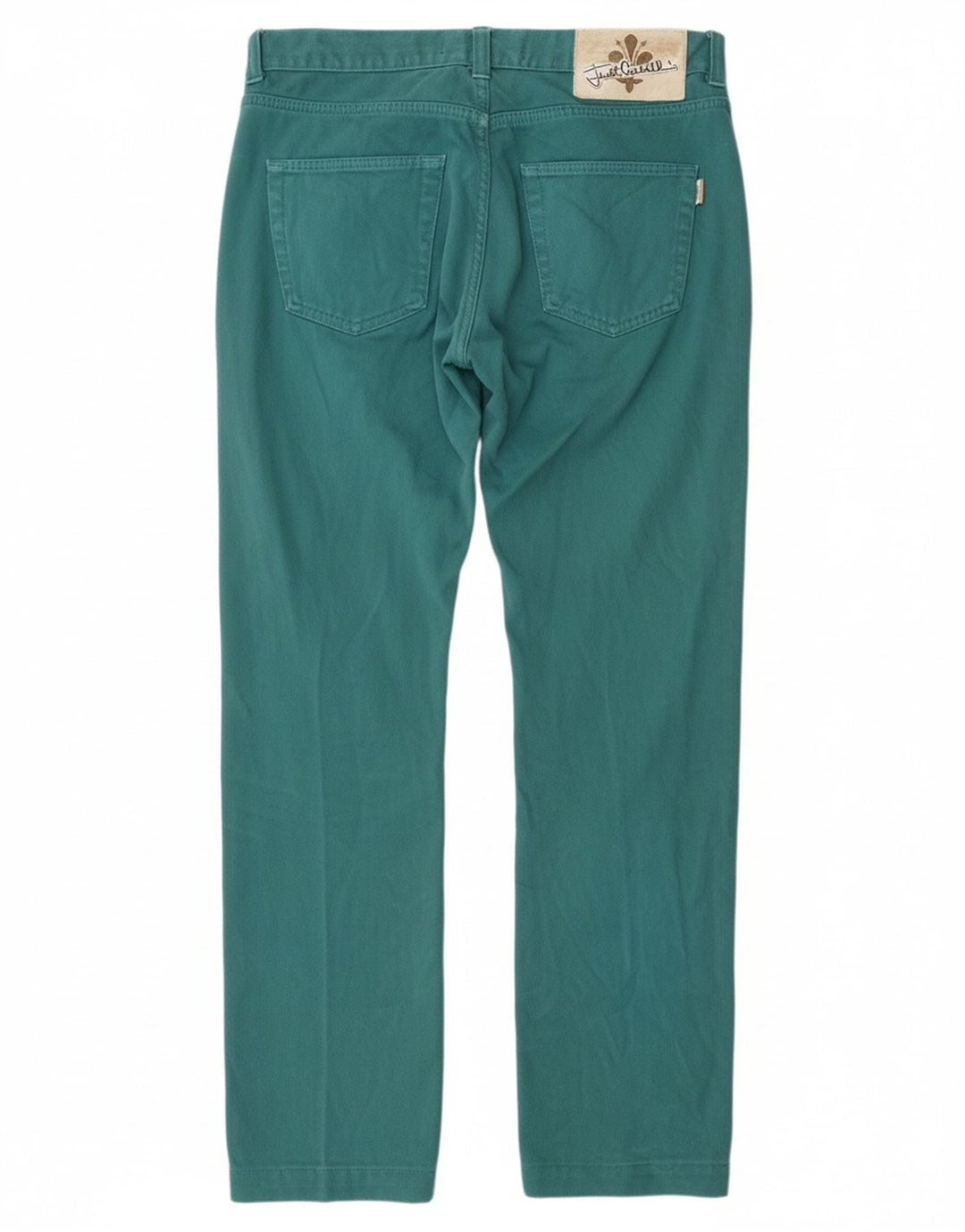 Calça jeans reta feminina CAVALLI W34 L32 verde