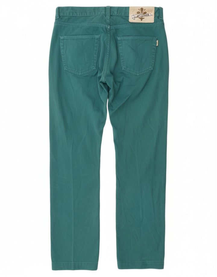 Calça jeans reta feminina CAVALLI W34 L32 verde