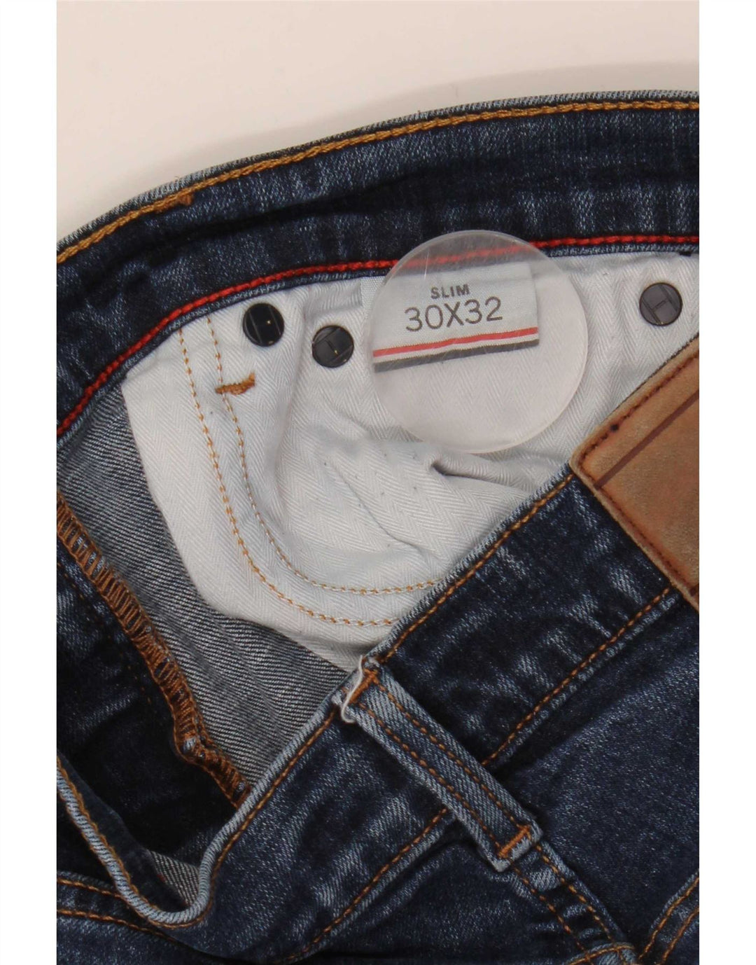 Tommy Hilfiger Masculino Slim Jeans W30 L32 Azul Marinho