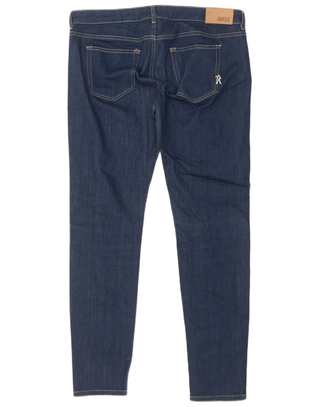 Rifle feminino slim jeans W32 L31 algodão azul