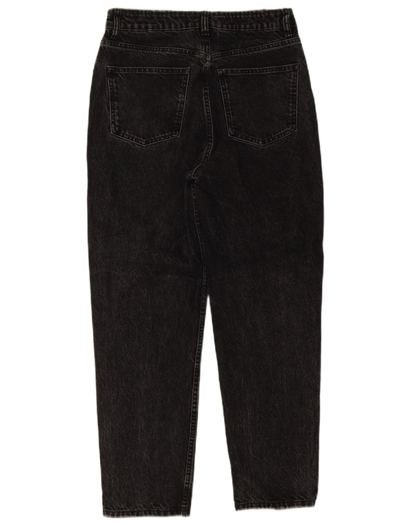 Zara Jeans feminino cintura alta cônico EU 40 médio W30 L27 preto manchado