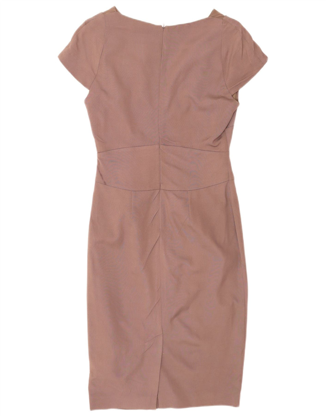Vestido feminino Reiss com bainha UK 8 pequeno marrom viscose