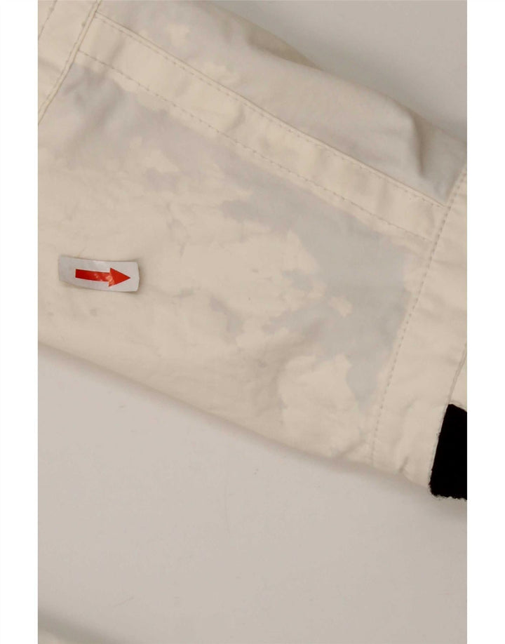 Jaqueta utilitária masculina Museum UK 38 médio branco colorblock nylon
