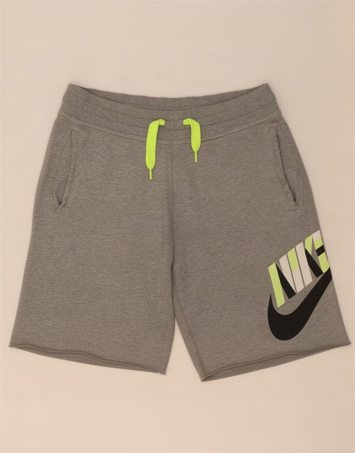 Shorts esportivos gráficos masculinos Nike pequeno algodão cinza
