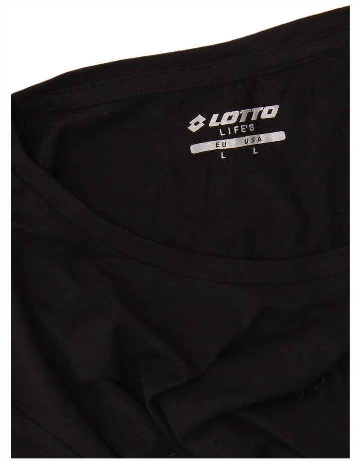 Camiseta feminina LOTTO UK 16 grande preta