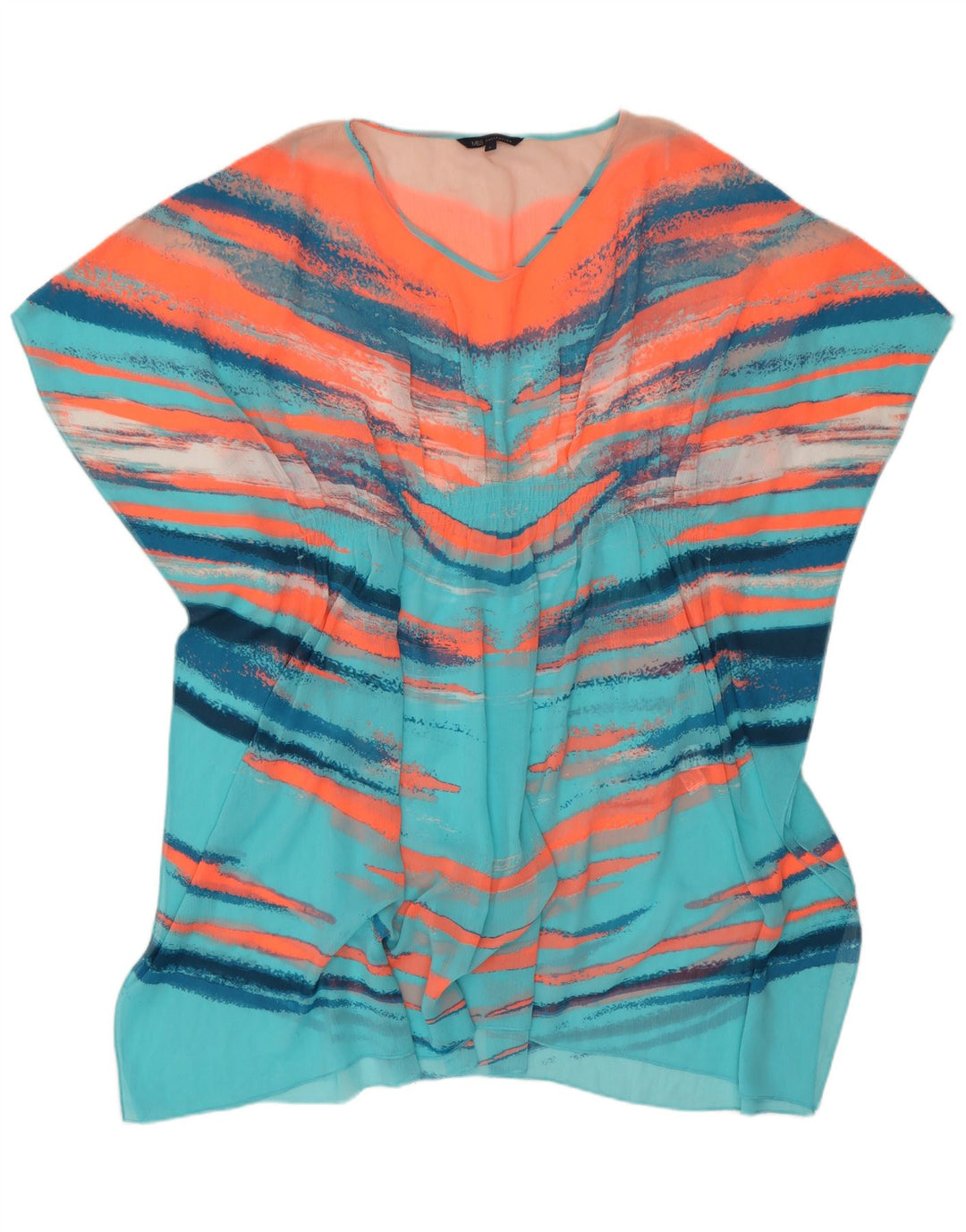 Vestido kaftan feminino Marks & Spencer Reino Unido 16 grande listrado multicolorido
