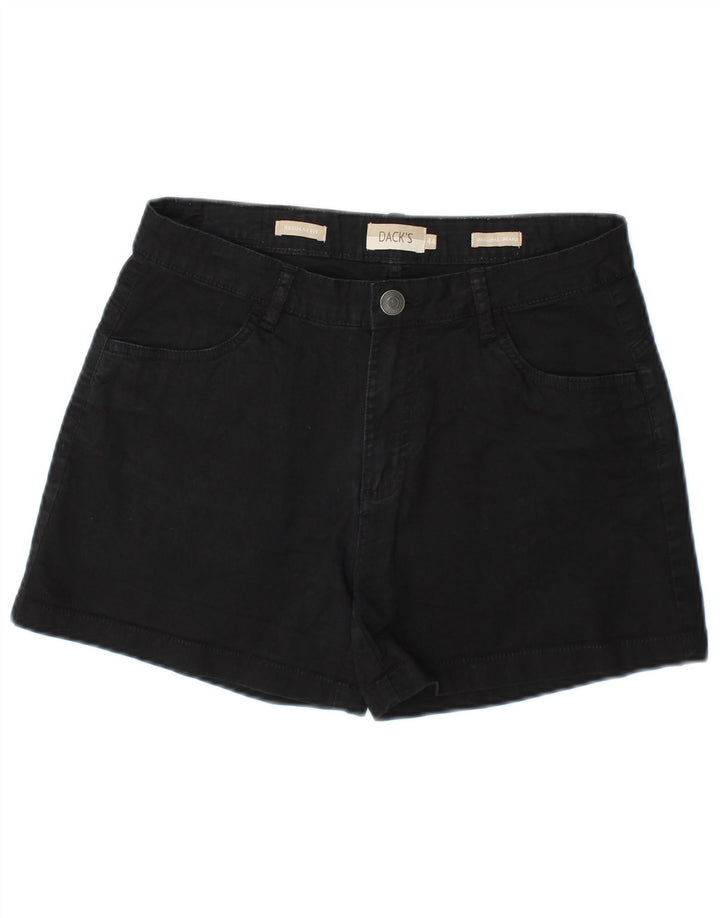Shorts jeans feminino de ajuste regular DACK'S IT 44 médio W28 algodão preto