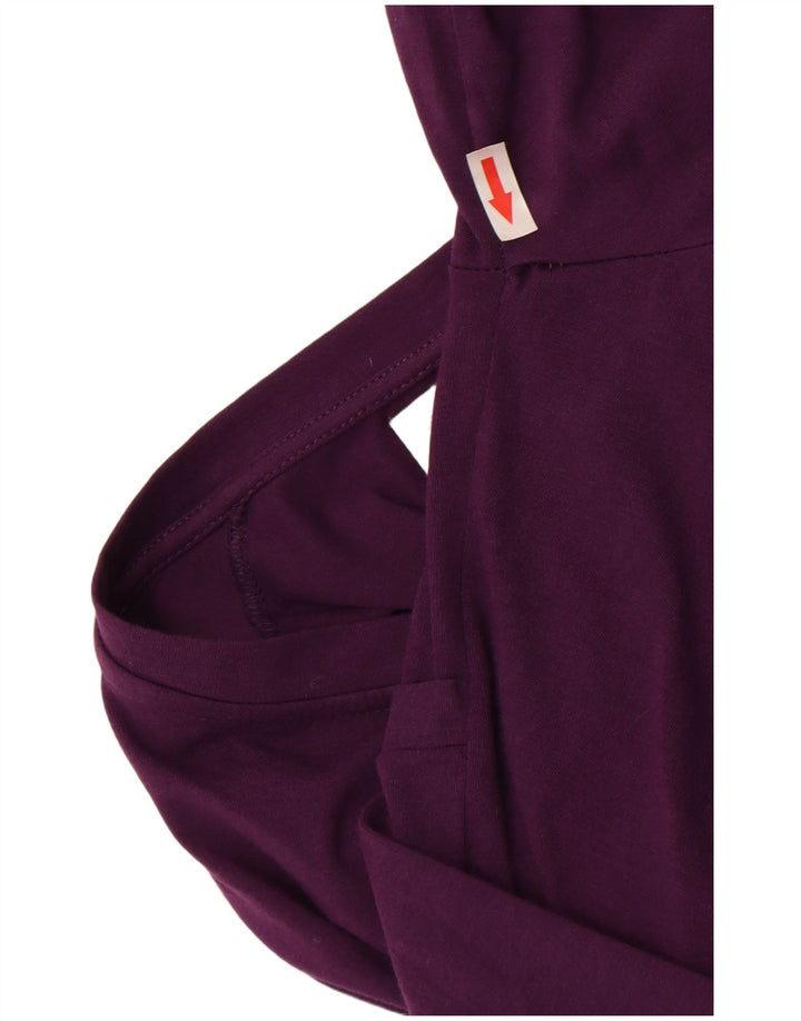Top feminino Zara manga comprida UK 16 grande roxo
