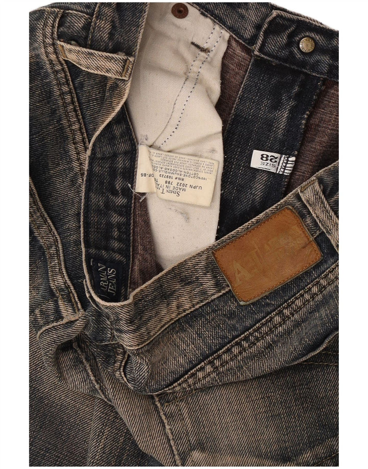 Armani feminino solto jeans W28 L30 algodão azul