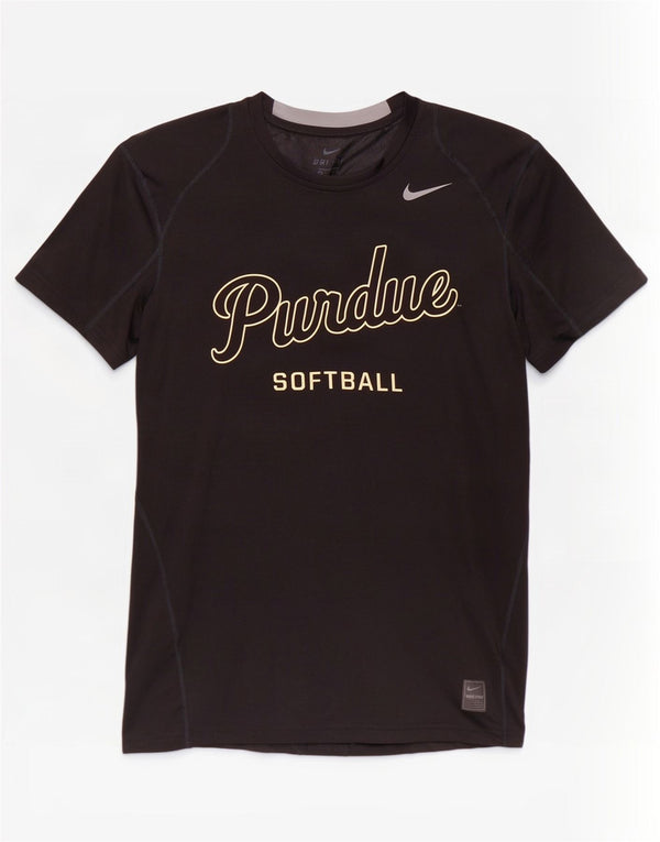 Camiseta Nike Masculina Dri Fit Graphic Top Médio Preto Poliéster