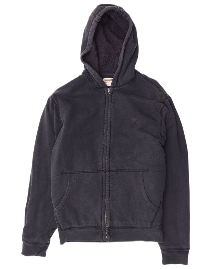 Suéter masculino Timberland Regular Fit Zip com capuz médio algodão azul marinho