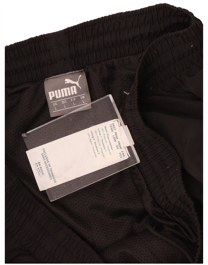 Calça de treino masculina PUMA grande poliéster preto