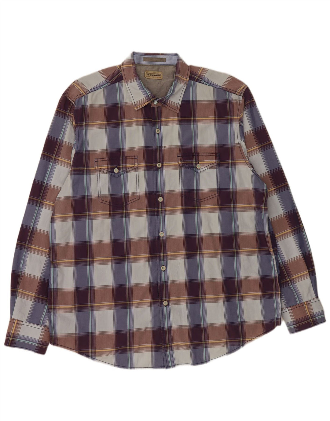 Camisa masculina TOMMY BAHAMA XL algodão xadrez multicolorido