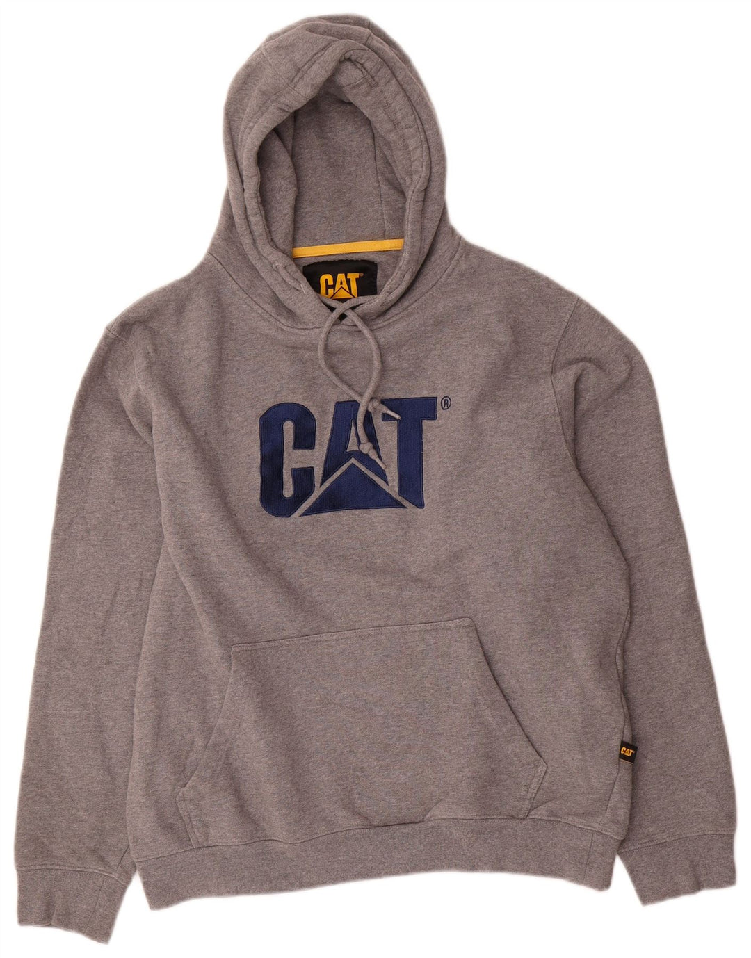 Jumper com capuz gráfico masculino CAT grande algodão cinza