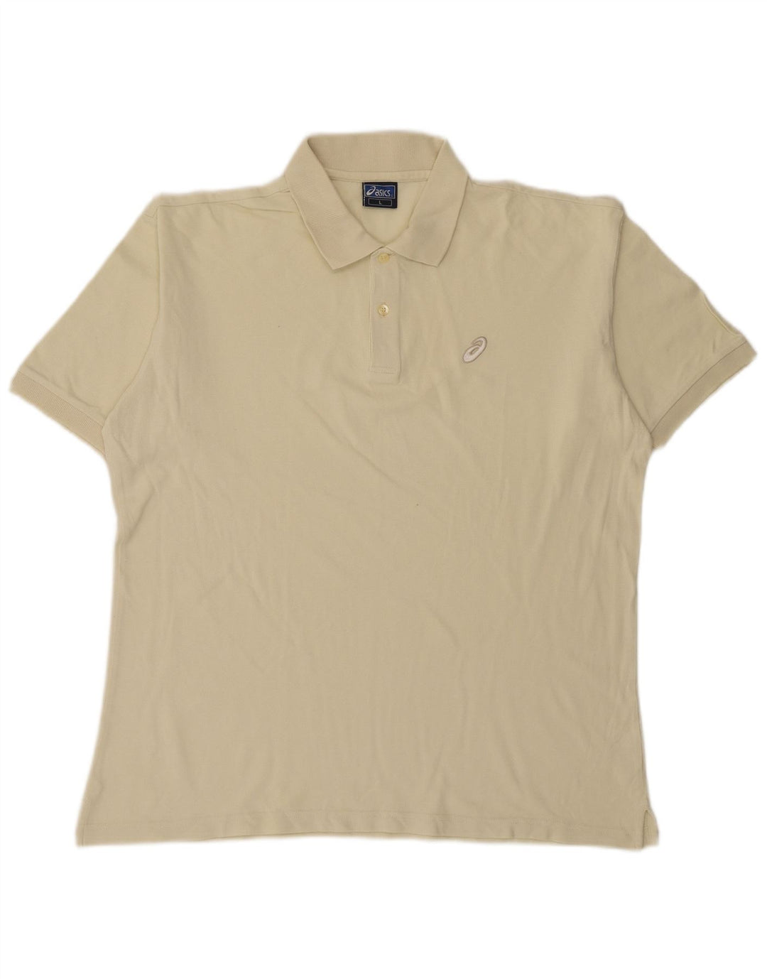 Camisa polo masculina ASICS grande algodão branco