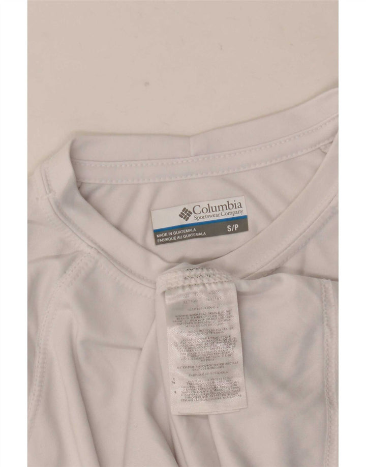 Columbia Camiseta Masculina Top Pequeno Poliéster Branco