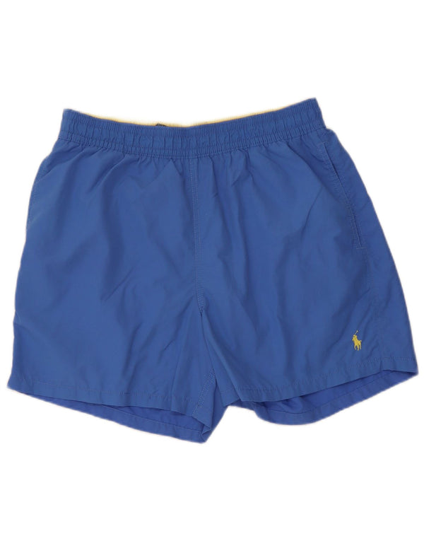 Shorts de natação masculino Ralph Lauren médio azul nylon