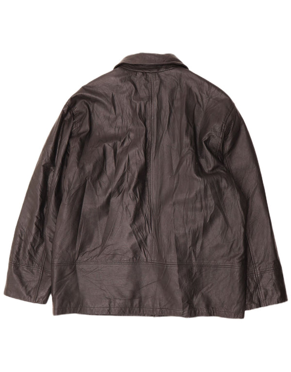 Jaqueta de couro masculina Conbipel tamanho 54 XL couro preto
