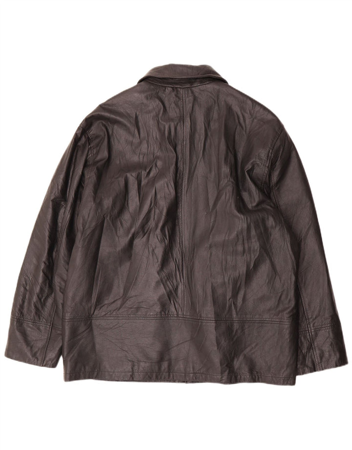 Jaqueta de couro masculina Conbipel tamanho 54 XL couro preto